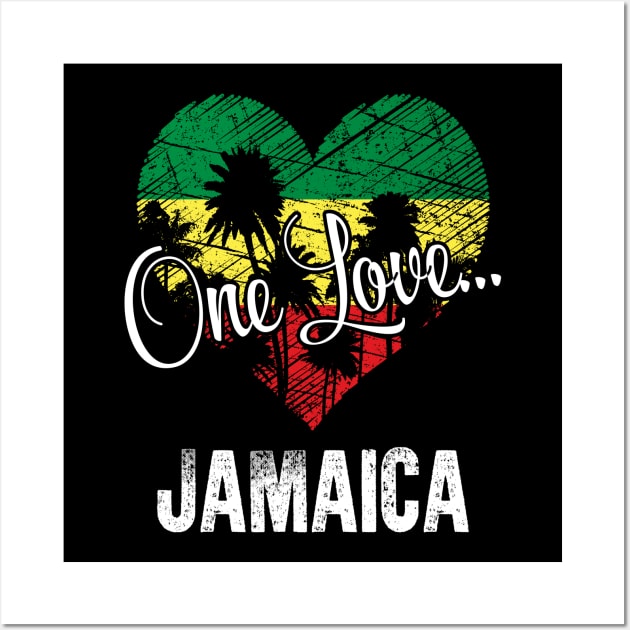 One Love Jamaica Wall Art by Jamrock Designs